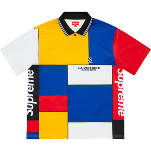 希少★新品本物【赤★XL】★Colorblocked Soccer Polo Box カラーブロック サッカー ポロ 正規店購入 シュプリーム 入手困難 Supreme 20A/W