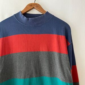 90s DOCKERS AUTHENTICS ボーダー 長袖 Tシャツ M USA製 ビンテージ 90年代 ドッカーズ ロンT カットソー アメリカ製 米国製 ヴィンテージ