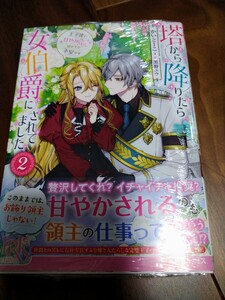 塔から降りたら女伯爵にされてました 2 王子達に甘やかされてばかりで不安です かいとーこ 一迅社 文庫 IRIS 新品 ②