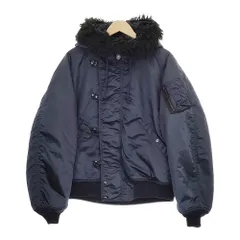 LENO N-2B JACKET フライトジャケット 定価85800円 サイズ1 H2202-JK006 ブルゾン ネイビー ブラック ユニセックス リノ【中古】4-1115A◆