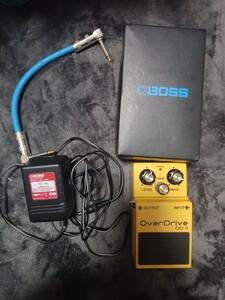 ほぼ未使用 動作確認済み BOSS Over Drive OD-3 ボス オーバードライブ アダプター プラグ セット