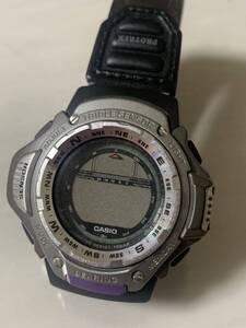 CASIO カシオ 本物 PRO TREK プロトレック PRT-410 メンズ腕時計 デジタル QZ カーキ 動作未チェック現状販売