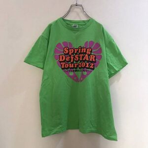 エビ中★Spring Defstar Tour 2012/ 半袖 Tシャツ グリーン 緑 メンズ M　私立恵比寿中学