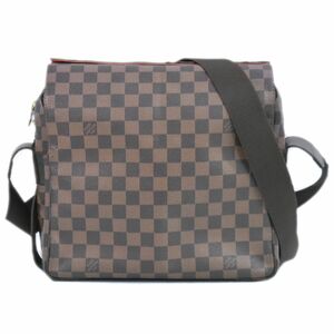 本物 ルイヴィトン LOUIS VUITTON LV ナヴィグリオ ダミエ エベヌ ショルダーバッグ メッセンジャーバッグ ブラウン N45255