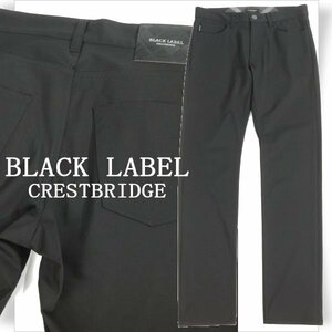 新品1円～★定価2.7万BLACK LABEL ブラックレーベル クレストブリッジ メンズ ストレッチ 5ポケット ストレートパンツ M 黒 ◆8826◆