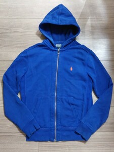 POLO RALPH LAUREN　ラルフローレン　ジップアップ　裏起毛　パーカー　メンズS　青 