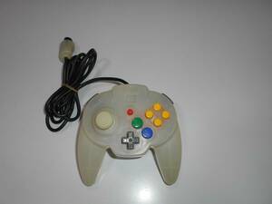 清掃動作品　Ｎ６４用　コントローラー　ホリパッドミニ６４　クリアスノーホワイト　NINTENDO64　ニンテンドー６４