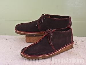 B129 クラークス Clarks メンズブーツ スウェード 黒 ブラック US11.5 29.5cm 