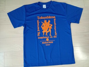 徳島マラソンTシャツ 2023 Lサイズ ミズノ製 新品未使用品/ランニング ジョギング 半袖 記念品　スポーツ