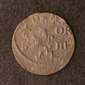 スウェーデン 1/6オーレ銅貨（1666-1686）[E2392]コイン