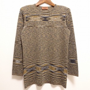 #wnc ミッソーニ MISSONI セーター・ニット ベージュ 黒 グレー イタリア製 レディース [847584]