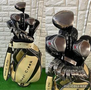 豪華必見☆WORKS GOLF☆ワークスゴルフ Actworks等 男性用ゴルフクラブセット☆Heal Creek製キャディバッグ付