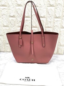 COACH コーチ D1890-F58849 レザートートバッグ ショルダーバッグ ピンク 保存袋付き 美品 fah 11A753