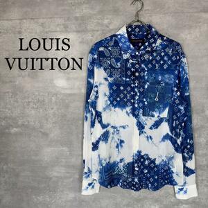 『LOUIS VUITTON』ルイヴィトン (XL) モノグラム 長袖シャツ