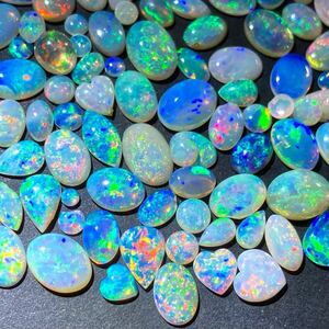 小粒!!遊色効果!!◯天然オパールおまとめ58ct◯o ルース 裸石 宝石 ジュエリー jewelry opal 遊色 w5 C34