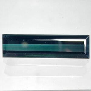 ソ付き!!1円〜!!〔天然グリーントルマリン10.718ct〕j ◎約26.06×7.18mm ルース 裸石 宝石 jewelry green tourmaline DE0/DG5 w4 す32