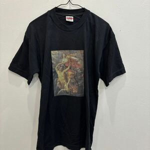 QY82 KAPOX 半袖tシャツ　黒　メンズL相当　絵画プリント　グイドレーニ作　ディアネイラの誘拐