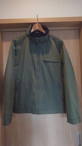 Eddie Bauer エディーバウアー fleece lining nylon jacket ナイロンブルゾン 裏フリース オリーブ M ウォームアップ