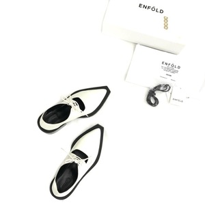 ENFOLD エンフォルド ドレスシューズ レースアップ 革靴 ホワイト 38/24.5cm 300ES355-1480