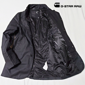 G-STAR RAW フェイクレイヤードデニムミリタリージャケット S ダークグレー