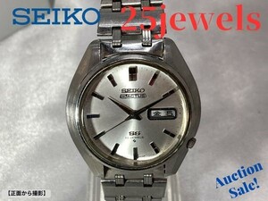 【可動品】SEIKO セイコー 5アクタス 25ジュエル 自動巻 文字盤色:シルバー 腕時計 6106-8460 アンティーク　