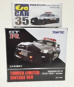 1/64 　LV-N184a NISSAN GT-R パトロールカー 栃木県警 ＆Era Car 日産GT-R 栃木県警パトカーフィギュア付き・ボンネット・ドア開閉