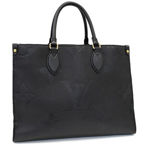 1円 ◎極美品 LOUIS VUITTON ルイヴィトン オンザゴーMM 2way ハンドバッグ ショルダー M45595 アンプラント ノワール◎E.Dso.lA-21