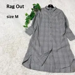 【美品】Rag Out  チェック柄  ロング シャツワンピース  M