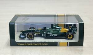 新品未展示 1/43 Spark スパーク Lotus ロータス T128 2011年 F1 中国GP Heikki Kovalainen ヘイキ・コバライネン #20 S3020