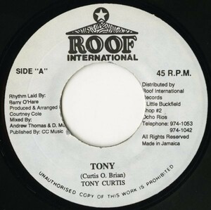 Freedom Blues & Corduroy Riddim：JAMAICA盤 7インチ Tony Curtis／Tony Major Cat／Works Man【Roof International】90s DANCEHALL