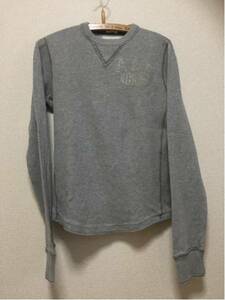 Abercrombie&Fitch アバクロンビー&フィッチ コットンカットソー 長袖Tシャツ サーマル グレー S