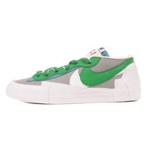 新品 Sacai サカイ NIKE BLAZER LOW / SACAI (DD1877-001) 21SS ナイキ ブレザー ロー ミディアムグレー クラシックグリーン US9.5 27.5cm