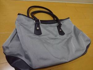 ★美品★ハンドバッグ　グレー hand bag gray 巾着 きんちゃく