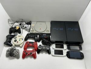 HS472-240607-035【ジャンク】SONY SEGA レトロハード まとめ 本体7点 コントローラー10点 PS2 PS3 PS4 PSP PSVITA 他