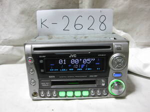 K-2628　JVC　ビクター　KW-MC35S　MDLP　フロント AUX　2Dサイズ　CD&MDデッキ　故障品