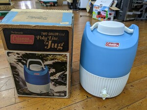 WB011 Coleman Poly Lite Jug TWO GALLON 7.6L 5592-706 コールマン ウォータージャグ ビンテージ/アンティーク/レア/アウトドア 現状品 