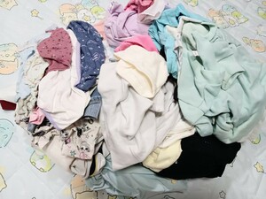 A5【リメイク用・処分品】お下がり品　大量　まとめ　女の子　女児　女子　私服等　詰め合わせ　130〜160サイズ程度（A4〜A6同梱不可）