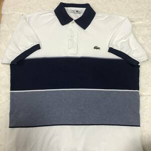 ゴルフ　ポロシャツ　CHEMISE LACOSTE ケミスラコステ　　 マリンボーダー　XLサイズ