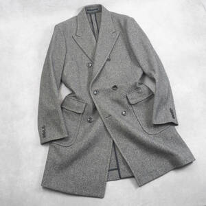 伊CARPINI生地『J.CREW』ダブルチェスターコート ウール 38R(L相当) グレー ジェイクルー メンズ 管理10101