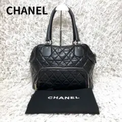 CHANEL パリニューヨーク カーフスキン ハンドバッグ ボストンバッグ