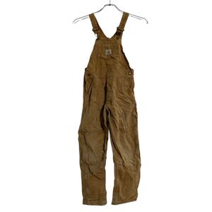 Carhartt ダック オーバーオール W26 キッズ ブラウン カーハート ワーク a701-6323