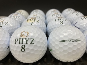 Q413【人気】 BRIDGESTONE ブリヂストン PHYZ 5 2019年モデル ホワイト 16個【B級ランク】【ロストボール】