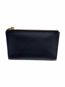 HERMES◆ポーチ/レザー/BLK