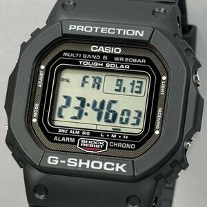 未使用同様 極美品 CASIO G-SHOCK GW-5000-1JF タフソーラー 電波受信 電波ソーラー マルチバンド6 ブラック スクウェア スクリューバック