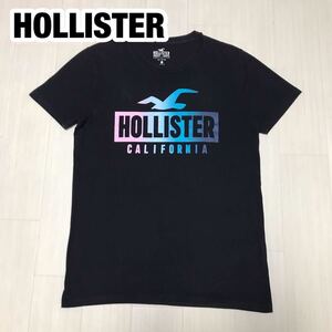 HOLLISTER ホリスター 半袖Tシャツ XS ブラック プリントロゴ