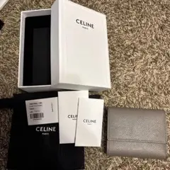 CELINE グレージュ　三つ折り財布