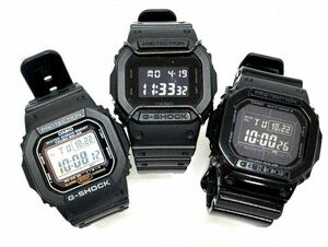 動作品 G-SHOCK まとめてセット Gショック GW-M5610BB/G-5600E/DW-5600BB CASIO カシオ G-ショック 腕時計