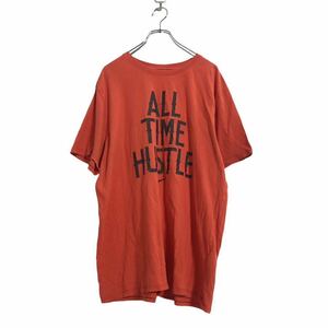 NIKE 半袖 プリント Tシャツ XL オレンジ ナイキ ビッグプリント 古着卸 アメリカ仕入 a506-6176