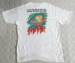 ２　BITEME FISH　Tシャツ　Lサイズ　ヘインズ　HANES　USA　バイトミー　自宅保管の未使用　送料無料　釣り トラウト BITE ME バイト ミー