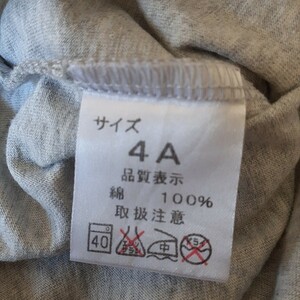 オジコ　4A Tシャツ　長袖 100 95 90　男女可能　グレー　犬柄　ホットドッグ　ダックス　レトリバー　柴犬　グレー　キッズ　男の子女の子